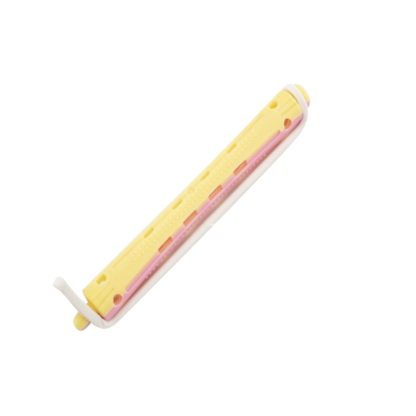 BIGUDI PLASTICO AMARILLO/ROSADO 12 UDS ITEM 08