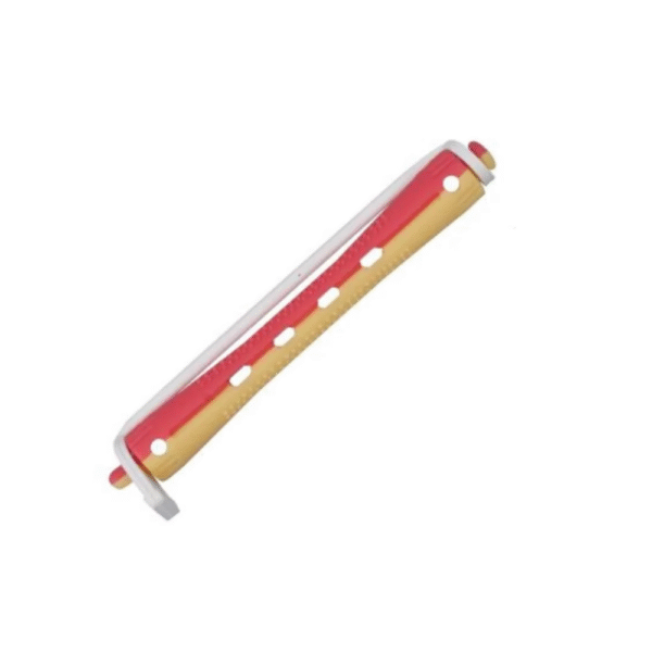 BIGUDI PLASTICO AMARILLO/ROJO 12 UDS ITEM 0.9