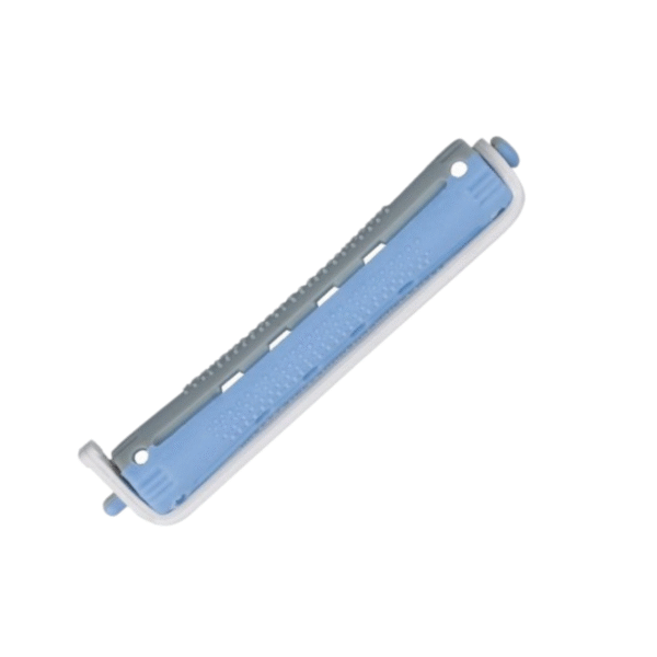 BIGUDI PLASTICO CELESTE/GRIS 12UDS ITEM 1.3