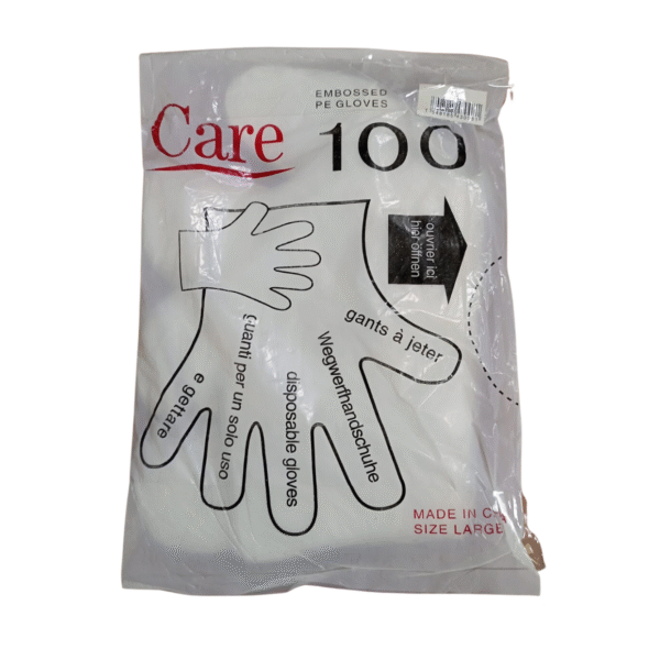 GUANTE DESHECHABLE 100 UDS. CARE
