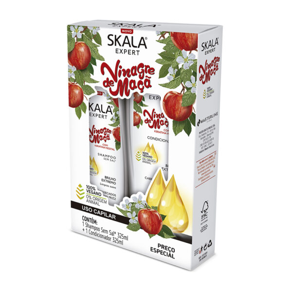PACK SHAMPOO + ACOND SKALA VINAGRE DE MANZANA 325ML