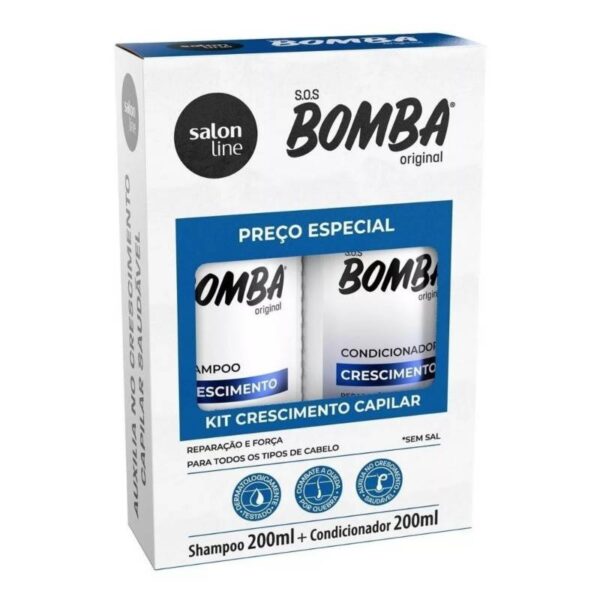 BOMBA KIT SHAMPOO + ACOND ORIGINAL 200ML SALON LINE