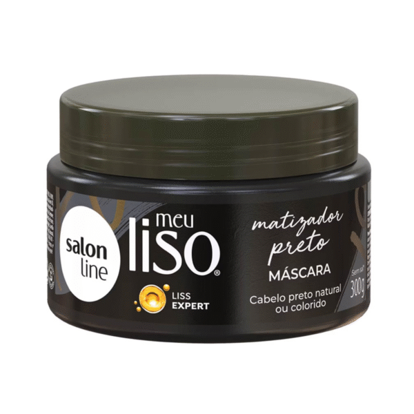 MASCARA MATIZADORA NEGRO PRETO MEU LISO 300G SALON LINE