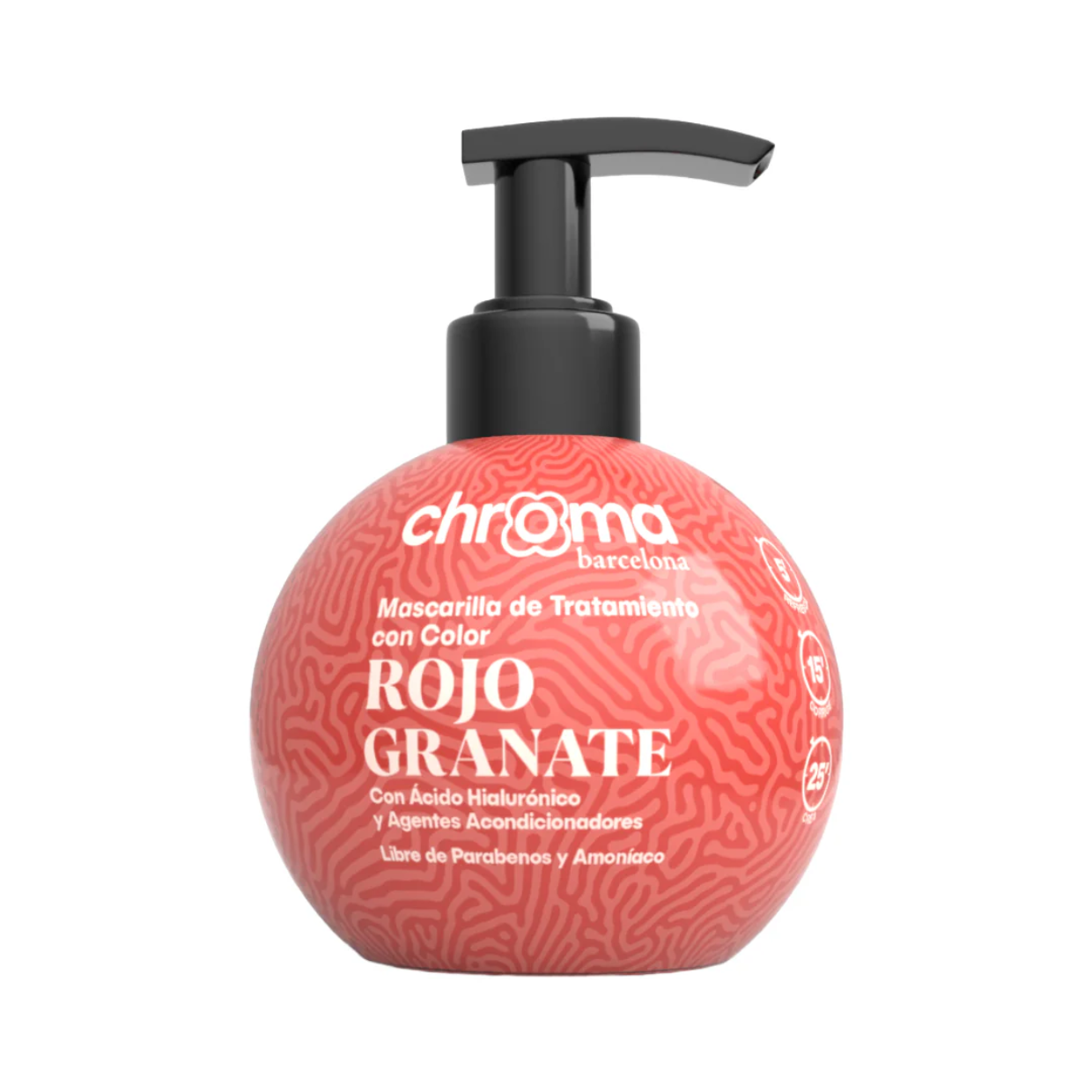 0731416423618 CHROMA BARCELONA MATIZADOR ROJO GRANATE 250ML - Imagen 1