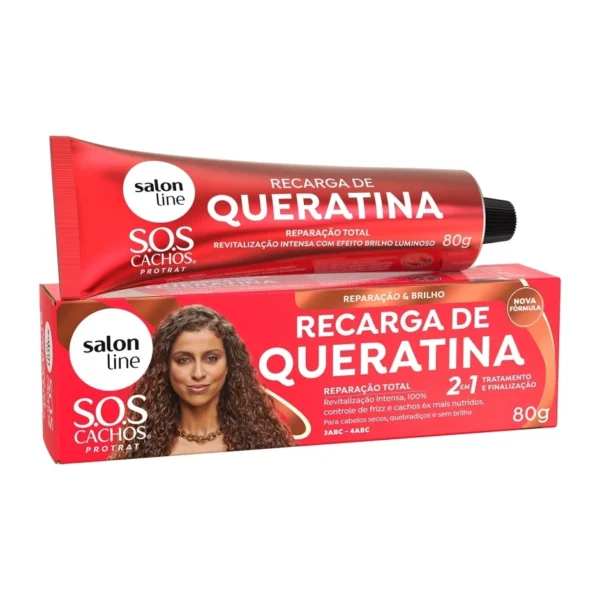 SOS ACONDICIONADOR RECARGA QUERATINA ROJA 80GR SALON LINE
