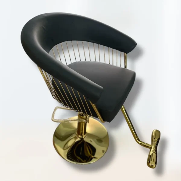 SILLA DE PELUQUERÍA NEGRO/DORADO ITEM 9865